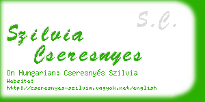 szilvia cseresnyes business card